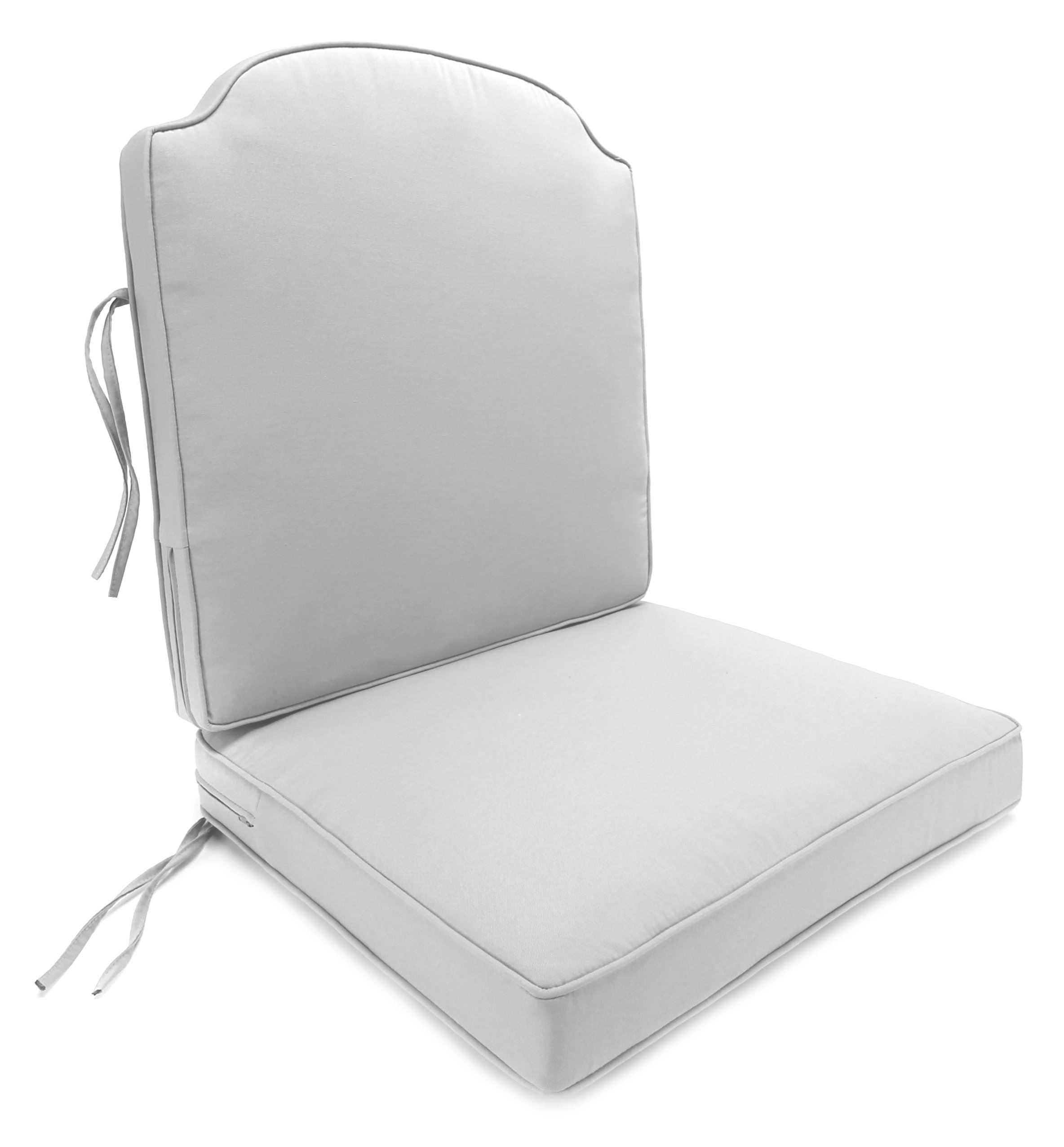 Two piece top chair cushions